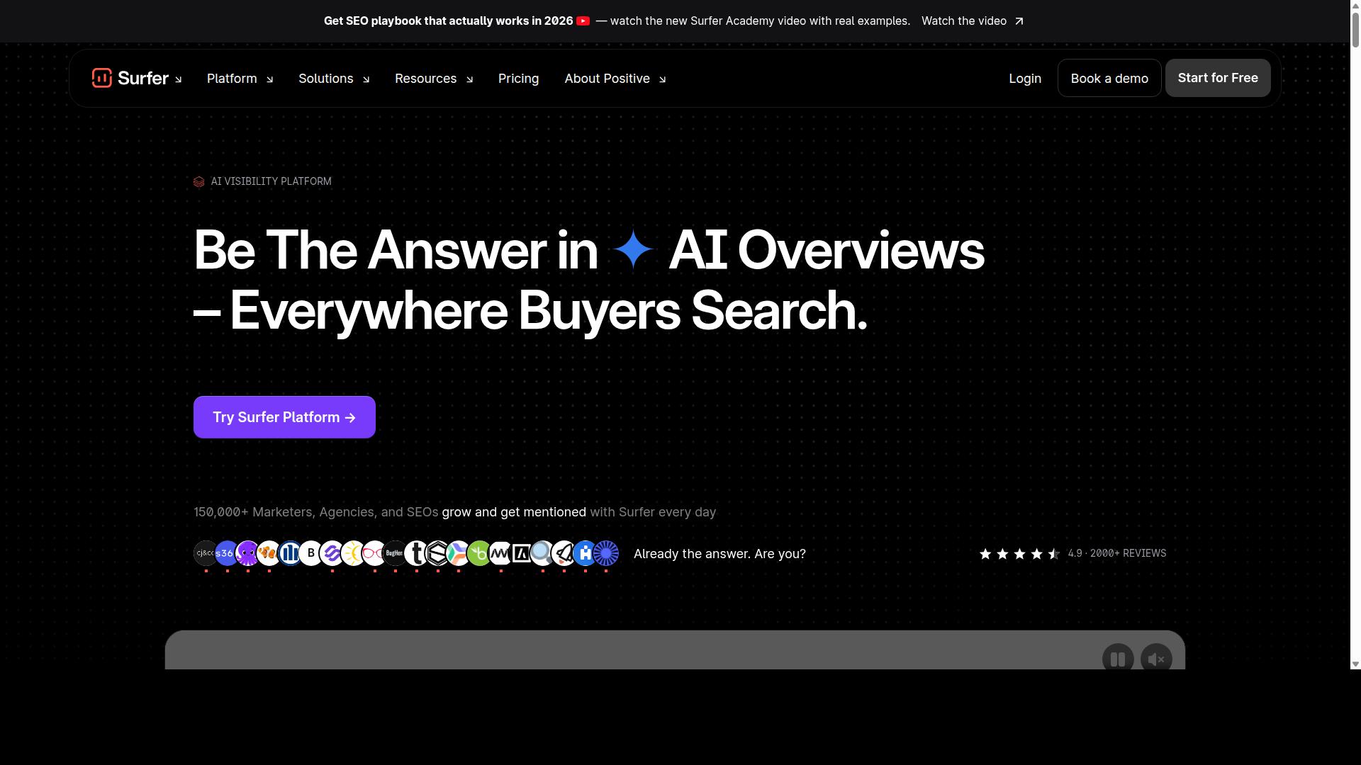Surfer SEO website